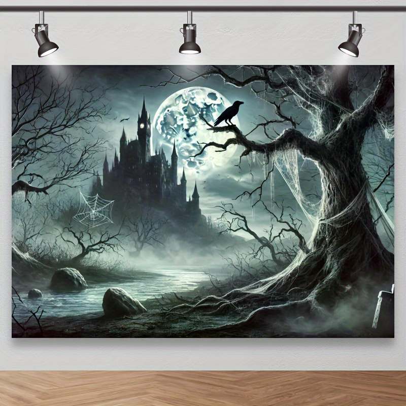 Photography Dark Cloth - Kain Latar Belakang Halloween Kastil Hantu
