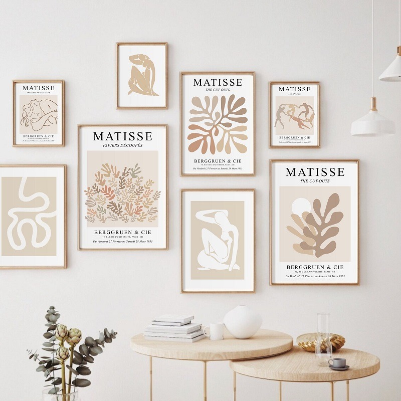 Photography Landscape - Beige Netral Abstrak Matisse Bunga Karang