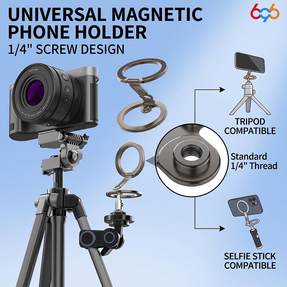 Photography Gear - Penyangga Telepon Magnetik Dua Sisi yang