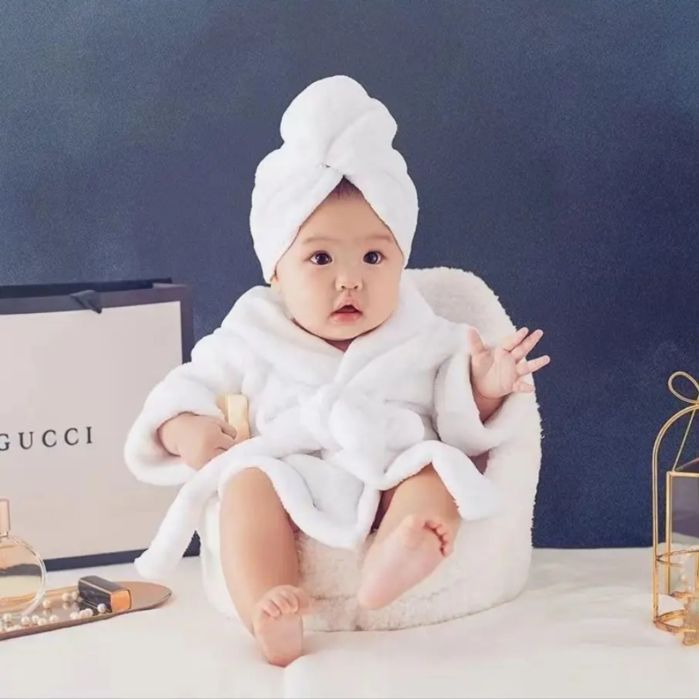 Photography Day - Set Jubah Mandi Fotografi Bayi Lembut,