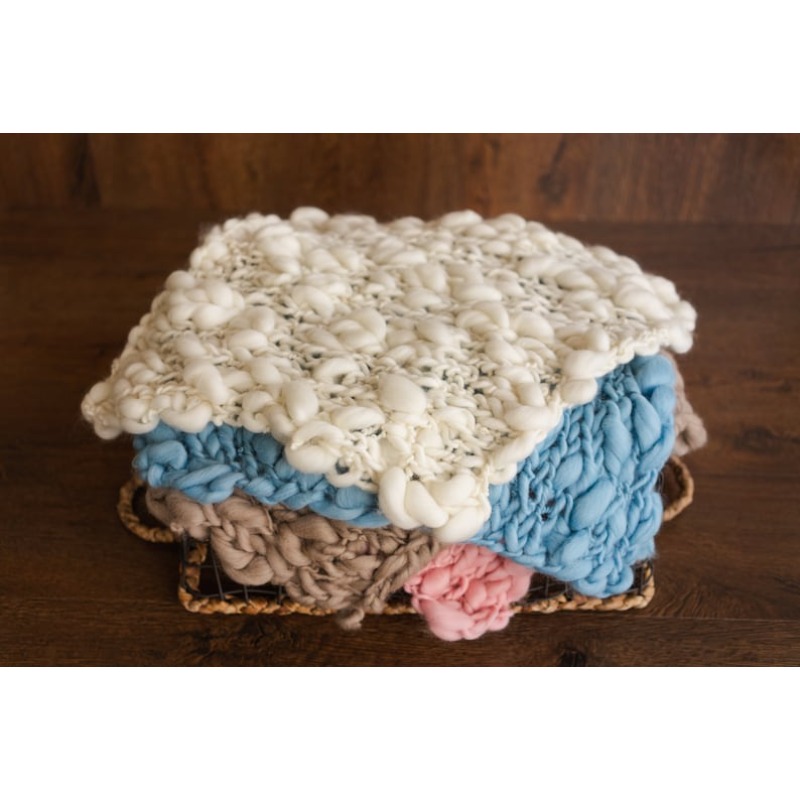 Selimut Bayi Rajut Tebal Merin - Photography Newborn ulasan dan harga