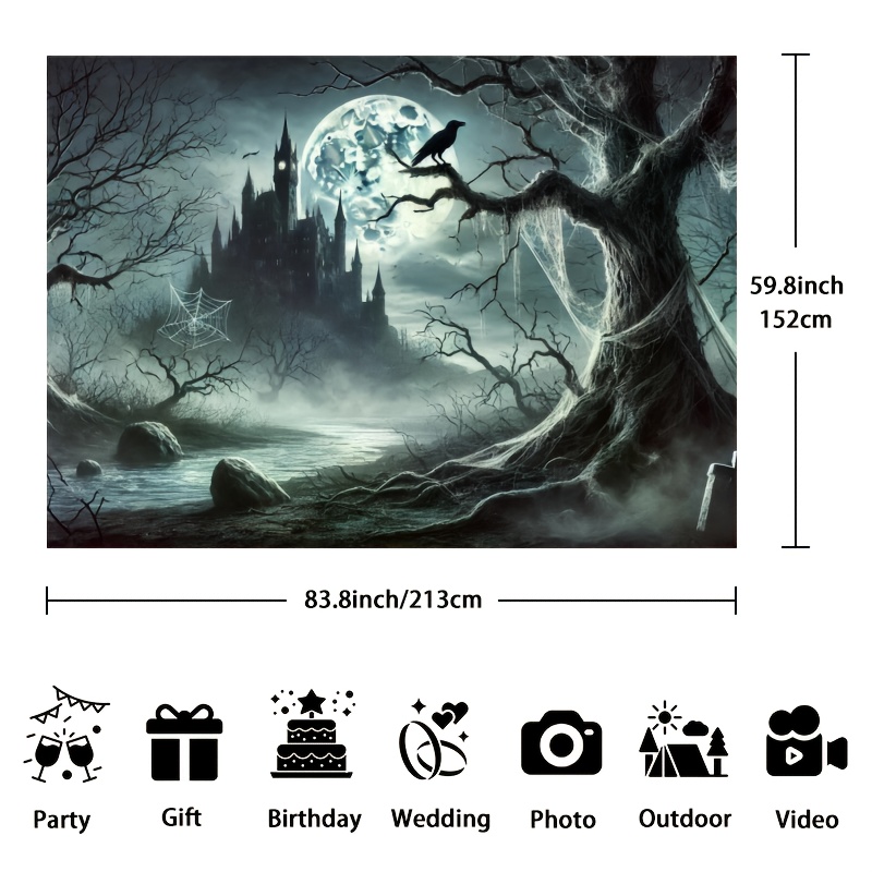 Kain Latar Belakang Halloween  - Photography Dark Cloth ulasan dan harga