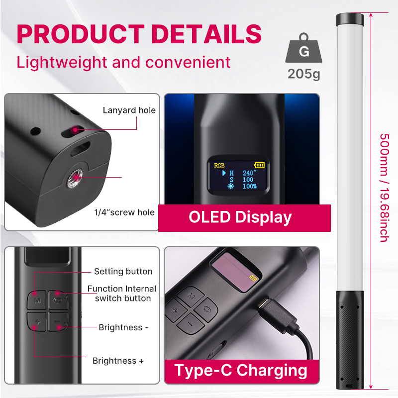 Ulanzi VL119 Lampu Stik Warna- - Photography Gear ulasan dan harga