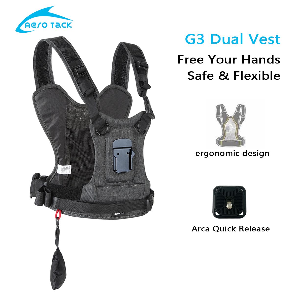Tali Kamera Aero Tack G3, Sist - Photography Vest ulasan dan harga