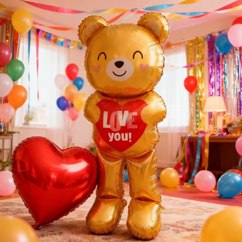 Balon Foil Beruang Hati Berdir - Photography Day ulasan dan harga