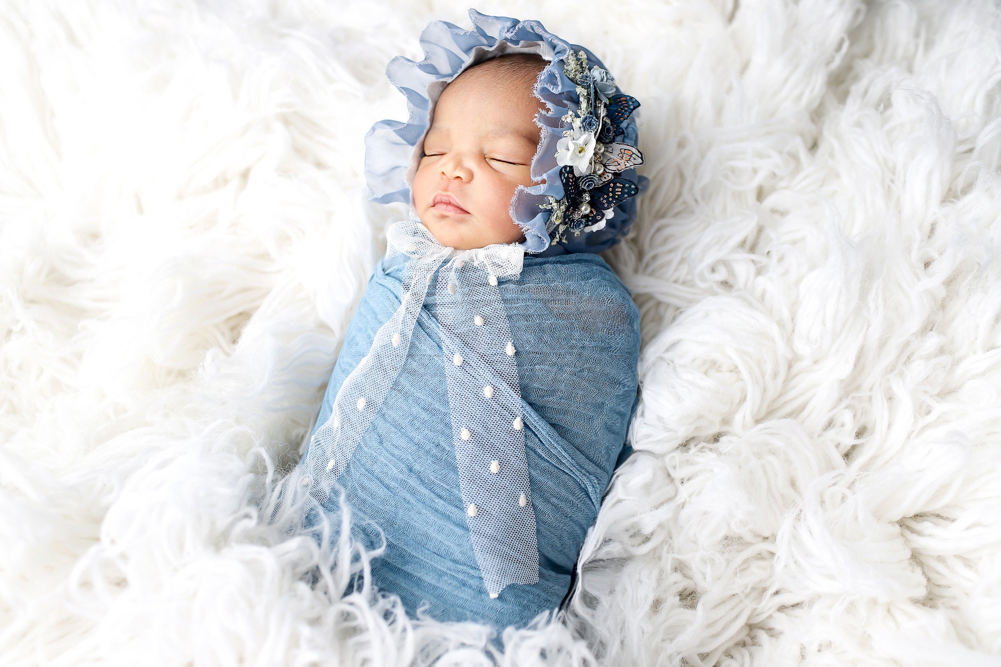 Kain Kasa Denim Biru untuk Mem - Photography Newborn ulasan dan harga