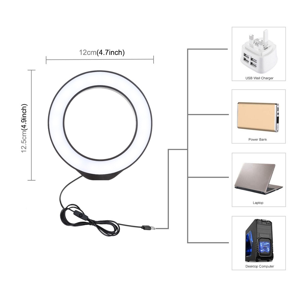 Lampu Cincin 12Cm Lampu Putih  - Photography Prompt ulasan dan harga