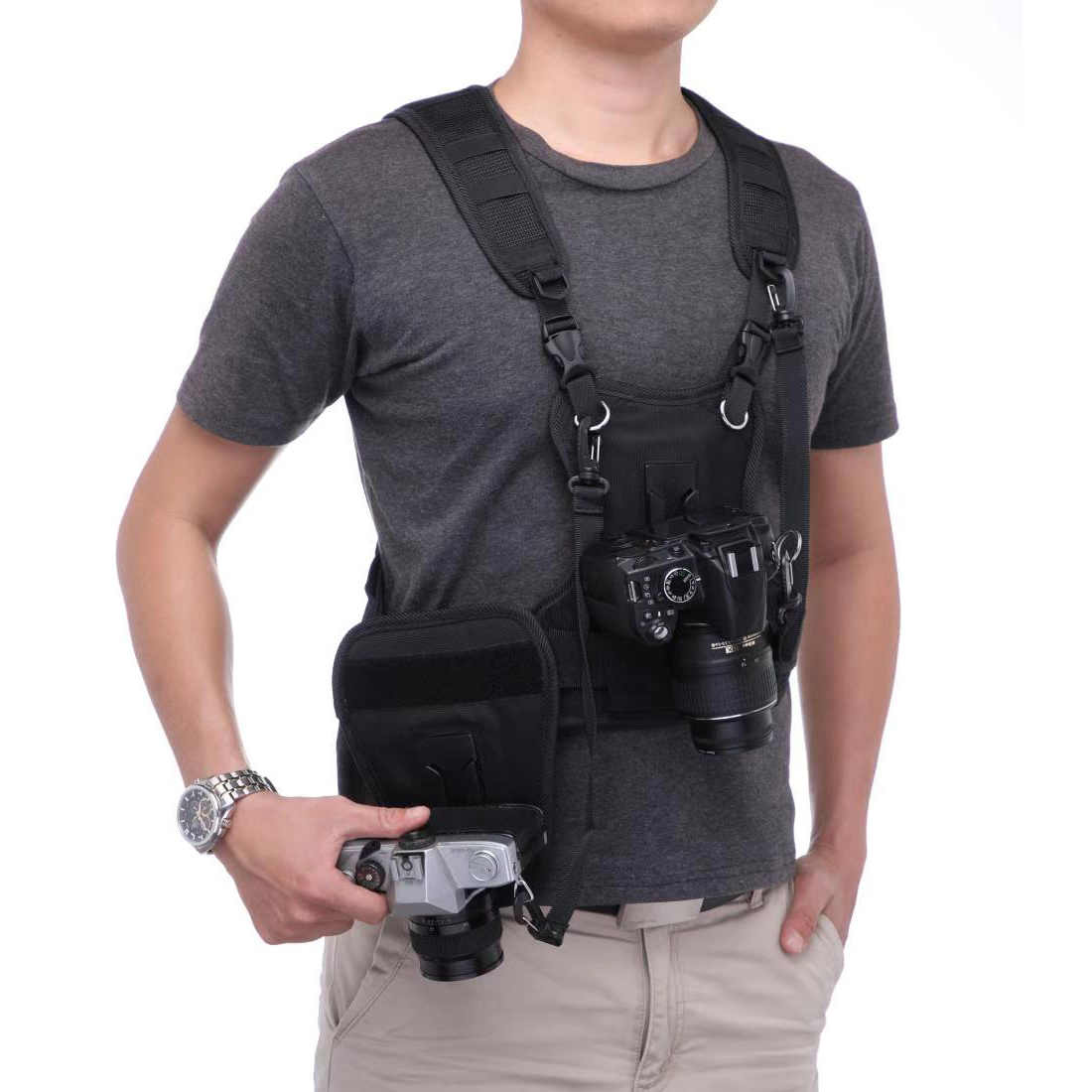 Membawa 2 Kamera DSLR Double B - Photography Vest ulasan dan harga