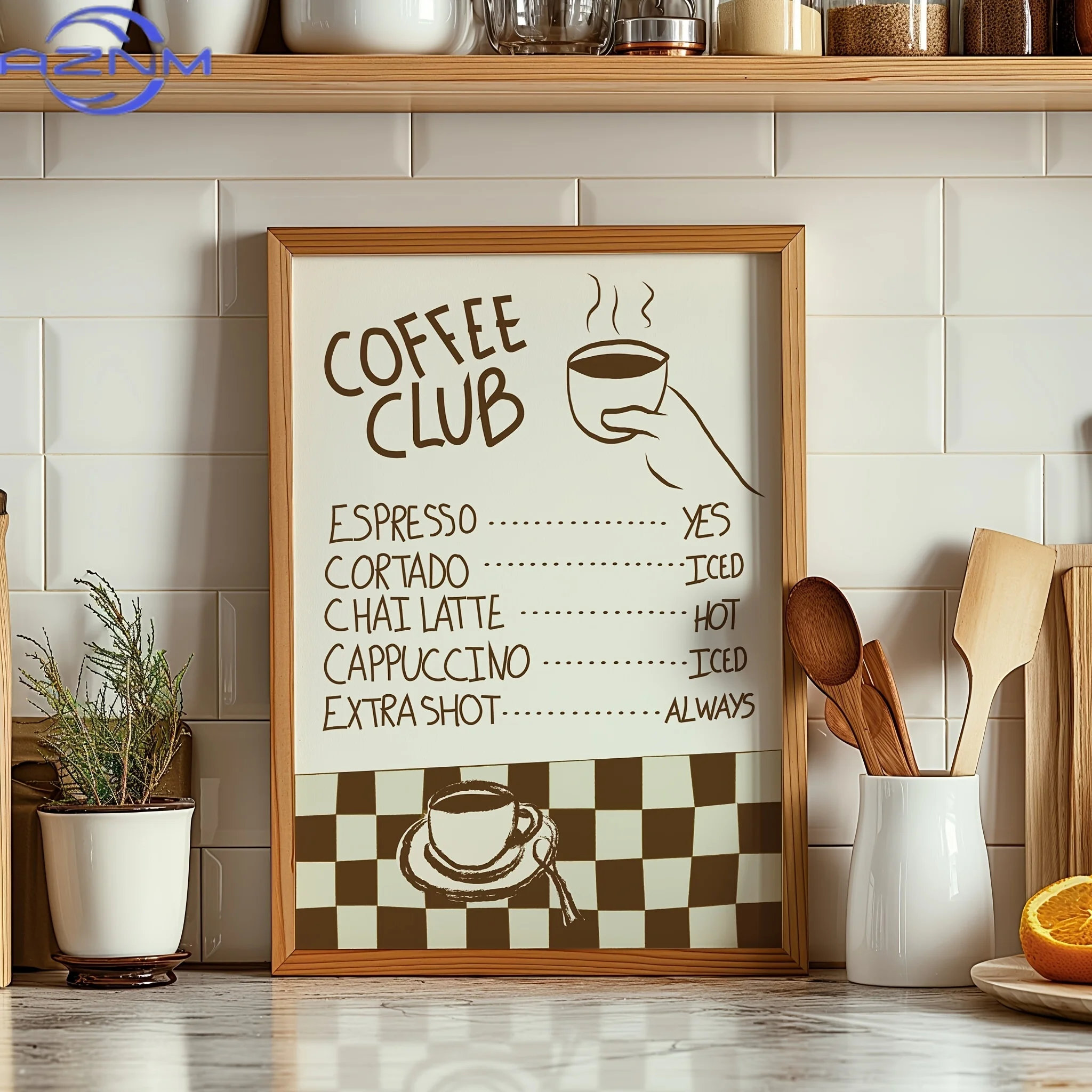 Lukisan Cetak Kopi Seni Teks H - Photography Angle ulasan dan harga